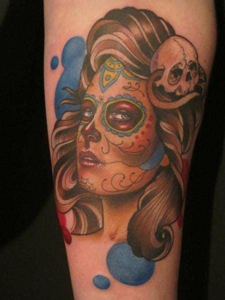 45 Gorgeous Day Of The Dead Women Tattoos • Tattoodo