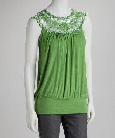 Take A Look At This Lime Crocheted Yoke Top By Simply Irresistible On