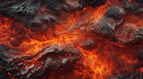 Fiery And Textured The Molten Rock S Magma Surface Background, Lava ...