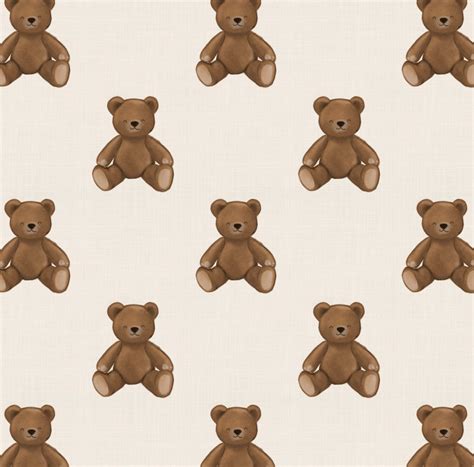 Bear Teddy Bearcute Bear Fabric Design Seamless Pattern Surface