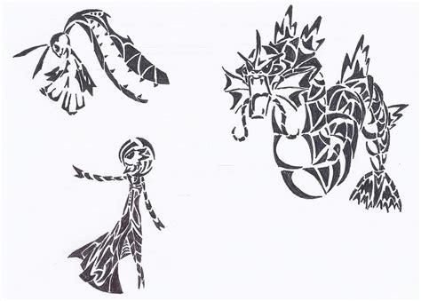 Mawile Gardevoir And Gyaradose Tribal Tattoos By Deer Head On Deviantart