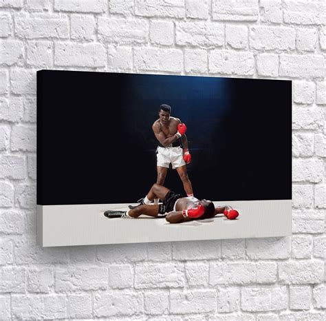 Muhammad Ali Vs Sonny Liston Canvas Wall Art Print Knockout | Etsy