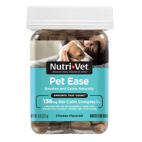 Nutri Vet Pet Ease Wafers For Dogs Calming Treats For Dogs 8 Ounces