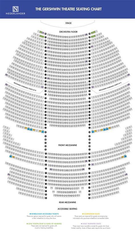 (PDF) THE GERSHWIN THEATRE SEATING CHART - · PDF fileTHE GERSHWIN ...