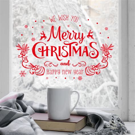 Merry Christmas Household Room Wall Sticker Mural Decor Decal Removable