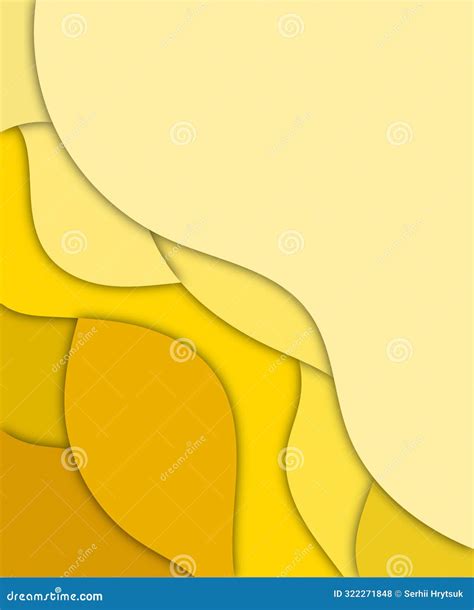 Yellow Paper Cut Background With Copy Space For Graphic Design Element