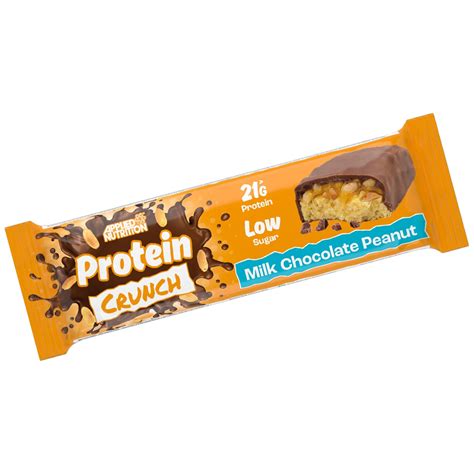 Applied Nutrition Protein Crunch Bar, Milk Chocolate Peanut, 1 Bar, 21g ...