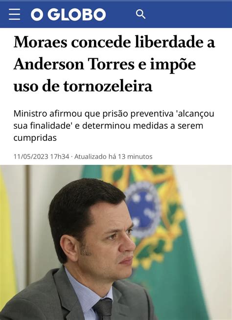 Júlia Zanatta on Twitter Anderson Torres finalmente foi solto Não