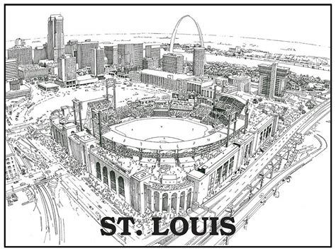 St. Louis City Skyline Painting by John Stoeckley - Fine Art America