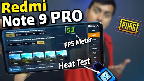 Redmi Note 9 Pro Pubg Heat Test With FPS Meter YouTube