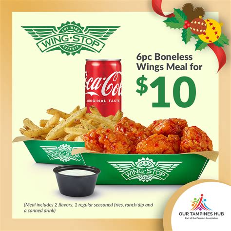 Wingstop 6pc Boneless Wings Meal for $10 | Singapore Nov 2023 ...