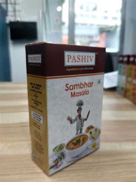 Pashiv Sambhar Masala Powder Packaging Size 50 G Packaging Type Box