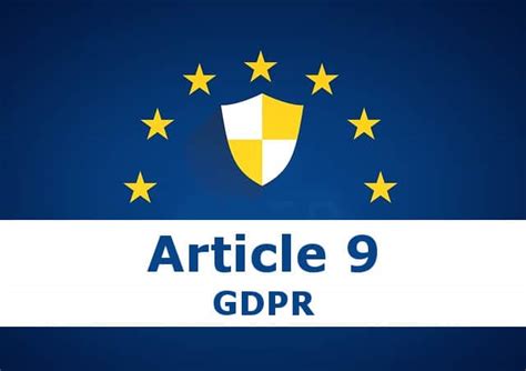 Article 9 Gdpr Processing Of Special Categories Of Personal Data