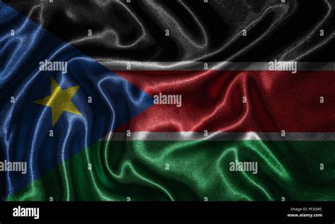 South Sudan Flag Fabric Flag Of South Sudan Country Background And