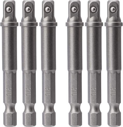 Oiiki 6 Pack 14 Inch Square Socket Adapter Bit Set Impact