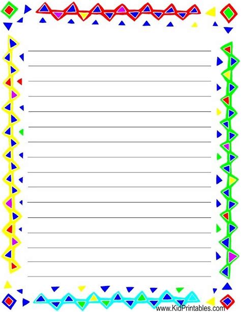 Kid Printables Printable Geometric Stationery | Printables kids, Free ...