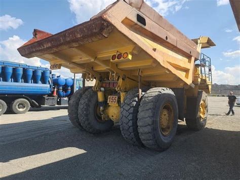 Komatsu rock truck off road in Sainte-Sophie, Quebec, Canada