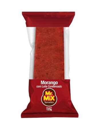 Paleta De Sorvete Morango Leite Condensado Mr Mix Sorvetes