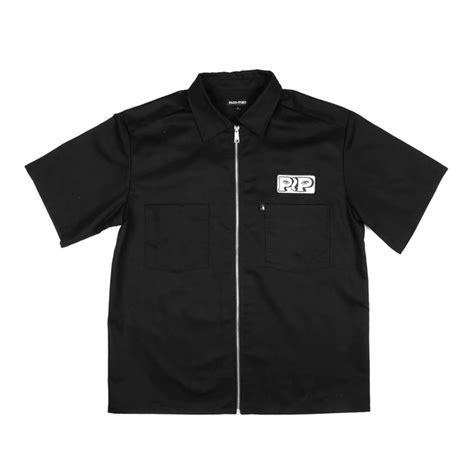 Worker Zip Up Shirt - Black - Hemley Store Australia