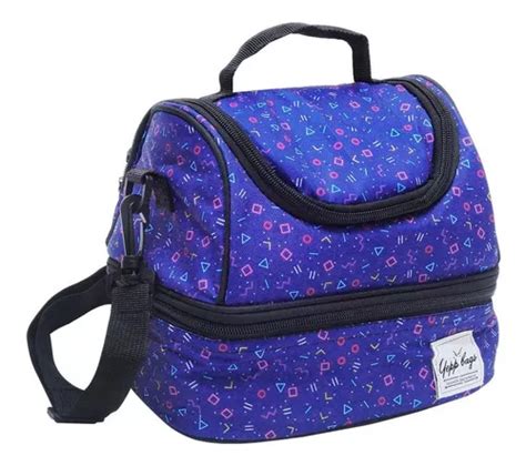 Bolsa Lancheira T Rmica Dupla Rosa Estampado Yepp Cor Azul