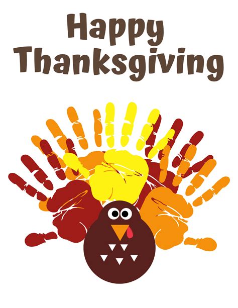 Thanksgiving Handprints 6 Free Templates Homeschool Of 1