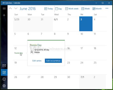 Make Windows 10 Calendar show national holidays