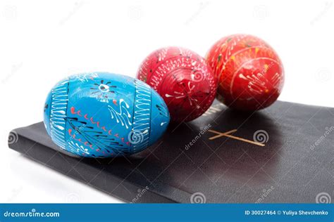 The Easter Ukrainian Symbols on the Religious Book Stock Photo - Image of page, celebrations ...