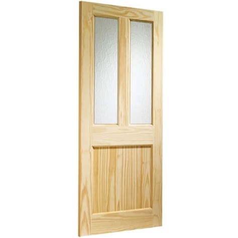 Xl Joinery Malton 1 Panel Victorian Unfinished Natural Pine 2 Light Flemish Glass External Front