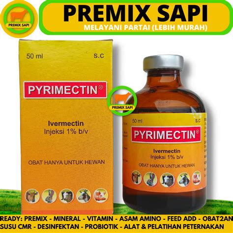 Jual Pyrimectin Injeksi Ml Obat Cacing Gudig Scabies Kutu Caplak