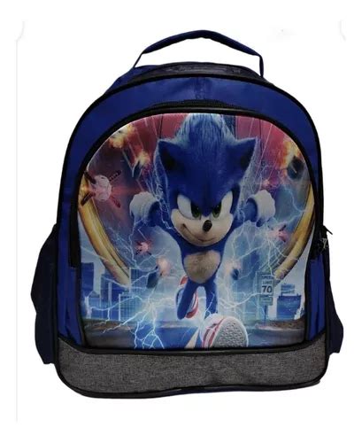 Mochila Escolar De Costas Infantil Sonic Cm Mercadolibre