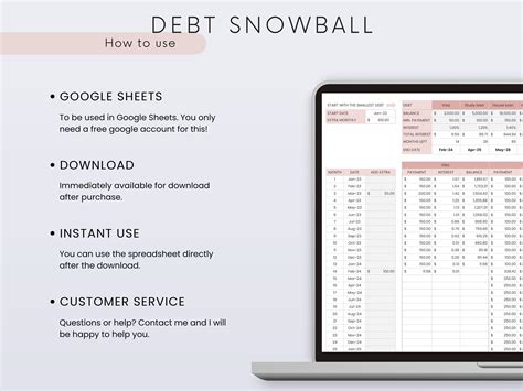 Debt Snowball Excel Budget Template Debt Snowball Spreadsheet - Etsy