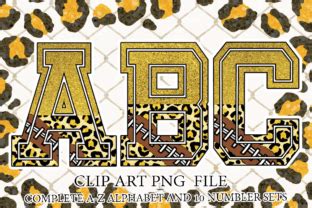 American Football Leopard Alphabet Png Graphic By YO Design Creative