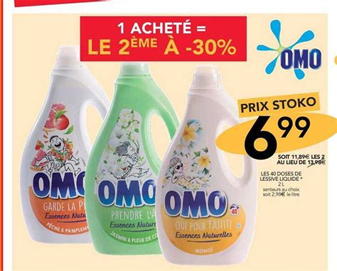 Promo Les Doses De Lessive Liquide Omo Chez Stokomani Icatalogue Fr