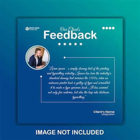 Premium Vector Client Testimonial Template