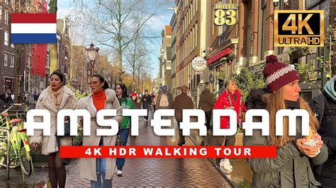 🇳🇱 Amsterdam Netherlands Walking Tour 🍂 Autumn Central Canal Walk 4k