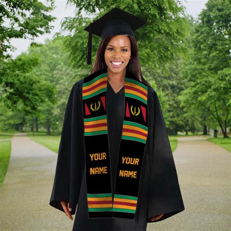 Personalized Kente Graduation Stole Tribal African American Heritage S