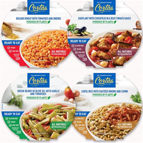 Cortas Plant Based Ready To Eat Meals 4 Pack Vegan Gluten Free