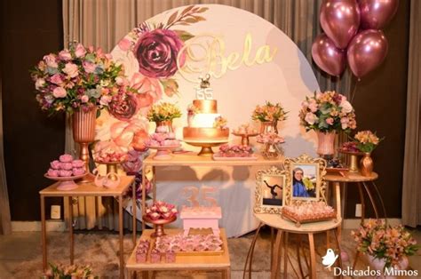 Decoração de festas rose gold 70 ideias para você se inspirar