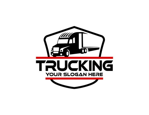 Trucking company logo. Bold badge emblem logo concept. Ready made logo ...