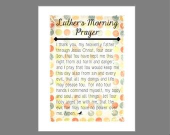 Luther S Morning Prayer Print