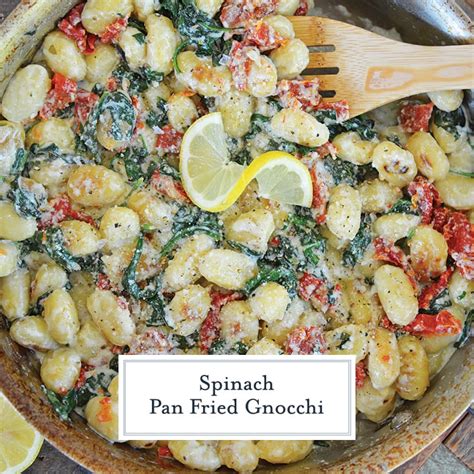 Pan Fried Gnocchi With Spinach And Sun Dried Tomatoes Recipe