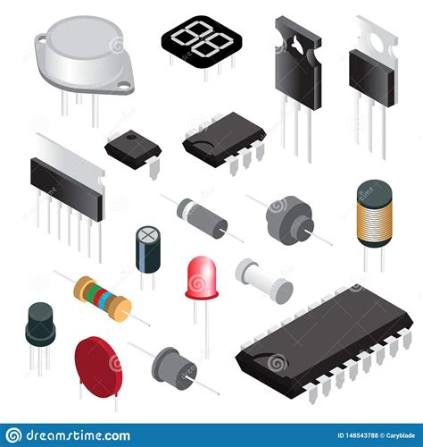 Componentes Eletr Nicos Ilustra O Do Vetor Ilustra O De Indicador