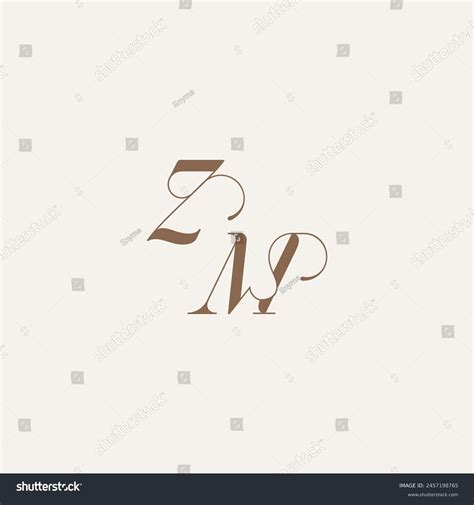 Zm Letter Wedding Concept Design Ideas Luxury Royalty Free Stock