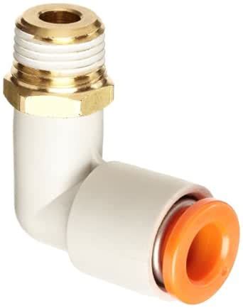 SMC KQ2L07 34AS PBT Brass Push To Connect Tube Fitting With Sealant