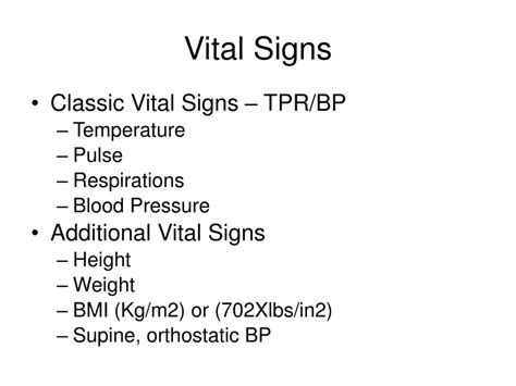 Ppt Vital Signs Powerpoint Presentation Free Download Id784329