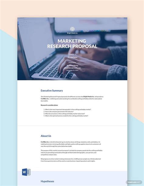 Research Proposals Templates - Format, Free, Download | Template.net