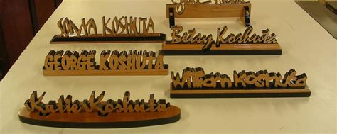 Custom Wood Name Plaques and signature desk name plaques