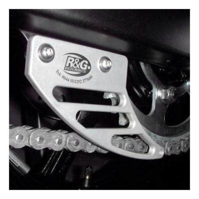 Protège couronne dent de requin r g racing en alu noir pour yzf r6