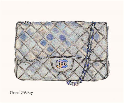 Illustrated Lines Chanel Bag