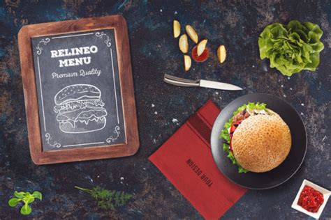 Burger Menu Mockup 12 Graphic By Relineo · Creative Fabrica